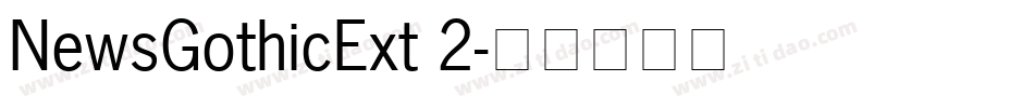 NewsGothicExt 2字体转换